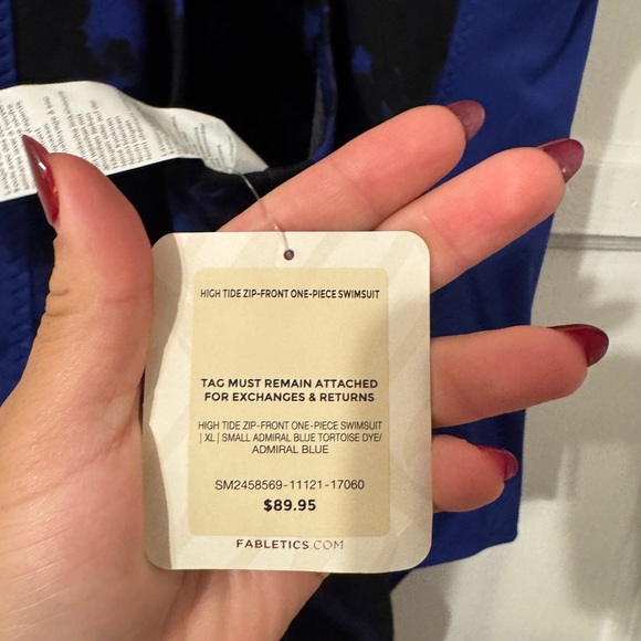 Fabletics High Tide Zip-Front One-Piece Swimsuit Sz XL - Picture 5 of 5